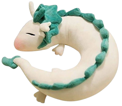 U-Shape Pillow Cute Little White Dragon U-Shaped Pillow Neck Pillow Japanese Animation Spirited Away