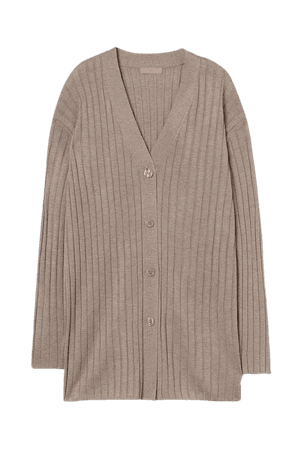 Rib-knit Cardigan - Taupe - Ladies | H&M US