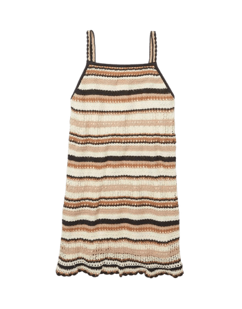 AE Striped Crochet Sweater Dress