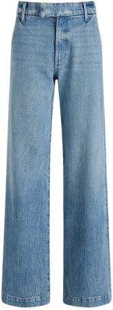 High Waisted Medium Wash Wide Leg Jeans | Express