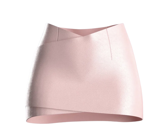 pink leather skirt