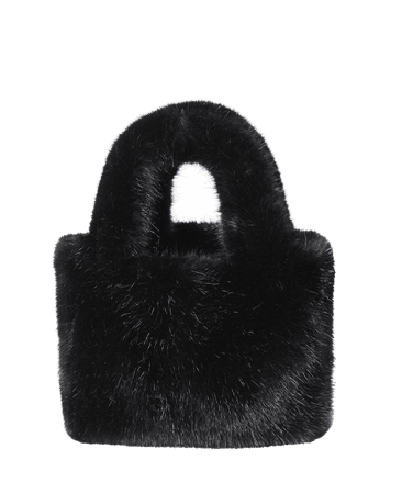 Grado faux fur bag black - Totême