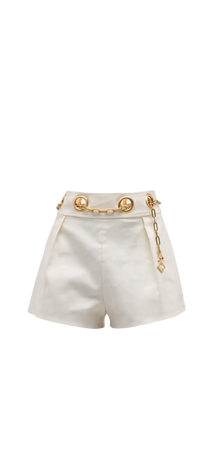 Cult Gaia Lucia Belted Canvas Shorts