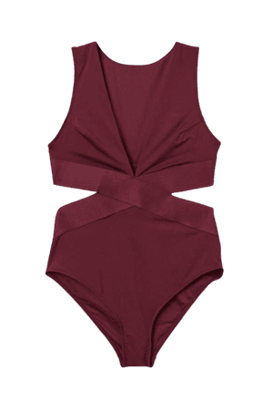 Cut-out Swimsuit - Red
