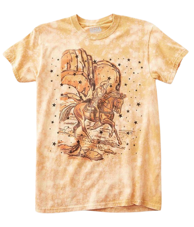 Gina Star Cowboy T-Shirt - Women's T-Shirts in Natural Bleached | Buckle