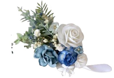Flower wrist corsage, Wedding flower wrist corsage, Blue navy Bridesmaids wrist corsage, Navy blush wedding
