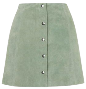 pastel green skirt