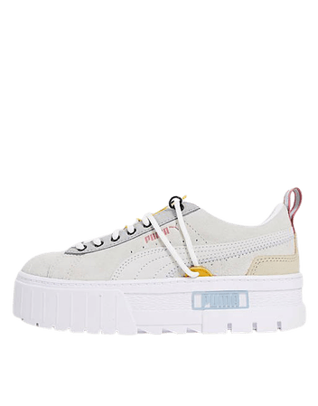 PUMA Mayze chunky sneakers in off white | ASOS