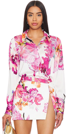 ROCOCO SAND Shirt in White & Pink | REVOLVE