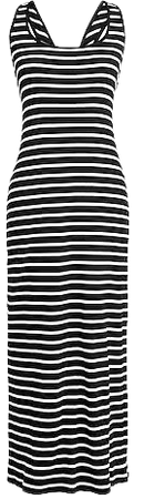 J.Crew: Cross-back Midi Dress In Striped Vintage Rib For Women