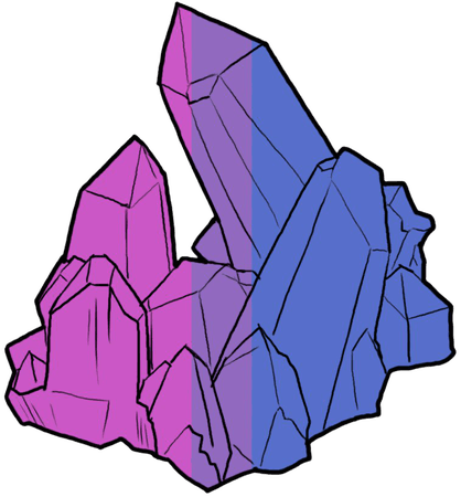 Bi Pride Crystal Cluster Stickers (Pack of 5) on Storenvy