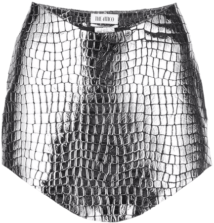 The Attico metallic-effect mini skirt - FARFETCH