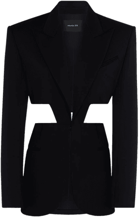 MUGLER Cutout Wool Jacket | Nordstrom
