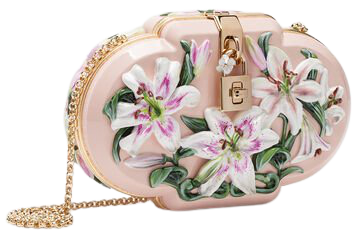 Women's Handbags | Dolce&Gabbana - METAL DOLCE BOX BAG IN PAINTED LILIUM PATTERN
