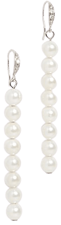 Theia Jewelry Pearl Linear Drop Earrings | SHOPBOP