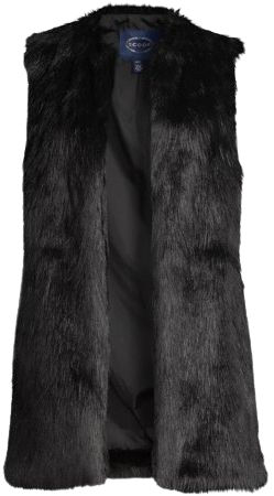 Scoop - Scoop Faux Fur Vest Women's - Walmart.com black