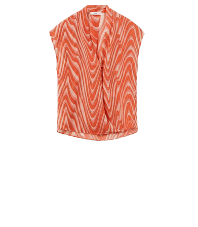 Wrap printed blouse - Women | Mango USA