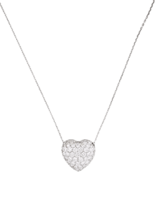 Harry Winston Platinum Diamond Heart Pendant Necklace - 950 Platinum Pendant Necklace, Necklaces - HRW20485 | The RealReal