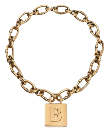 Balenciaga B Lock Chain Necklace