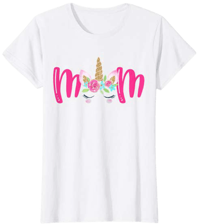 Amazon.com: Womens Unicorn Mom Birthday Shirt Matching Family Party T-Shirt Tee: Clothing