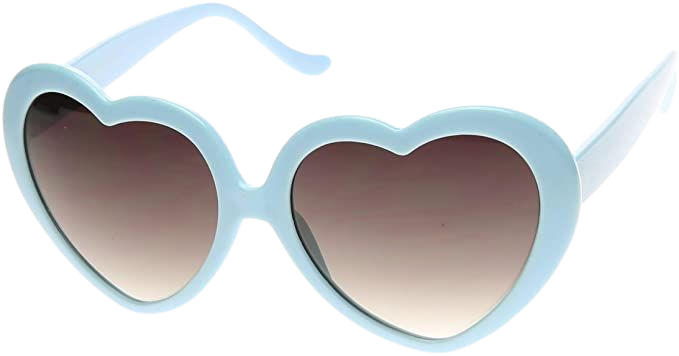 Amazon.com: Large Oversized Womens Heart Shaped Sunglasses Cute Love Fashion Eyewear (Blue): Shoes