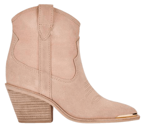 NASHE BOOTIES IN ROSE SUEDE – Dolce Vita