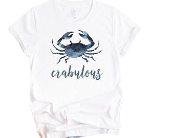 Clawsome shirt crab shirt nautical shirt crabbing crab | Etsy