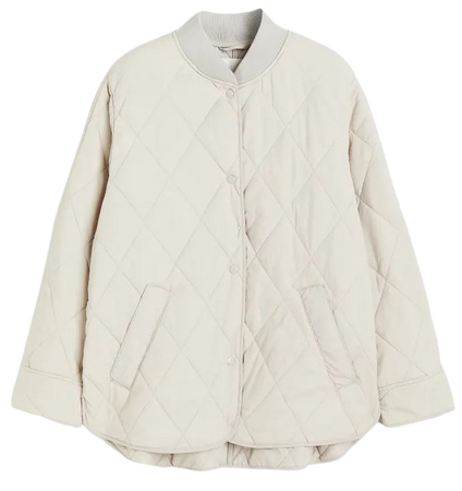 Quilted Jacket - Light taupe - Ladies | H&M US