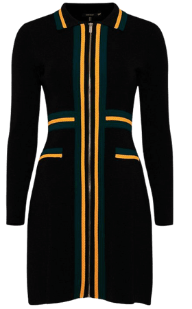 Sporty Full Needle Long Sleeve Knit Dress | Karen Millen