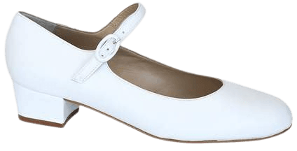 Emma Vegan Leather Mary-Jane Flats | White from Good Guys Don't Wear Leather