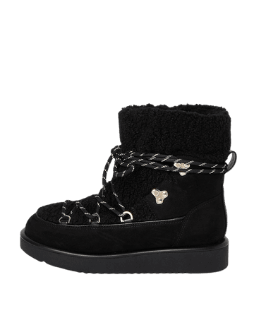 Black borg snow boots | River Island