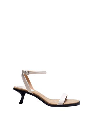 Kitten Heel Leather Sandals - White - Heeled sandals - & Other Stories US