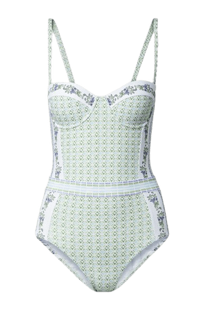 Lipsi Printed Underwired Swimsuit - Mint