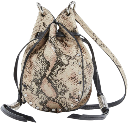 Radji Snake-Effect Leather Bucket Bag