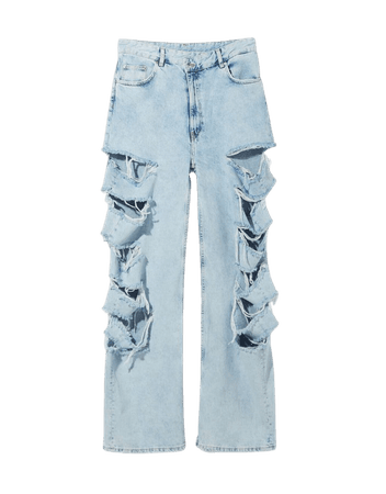 Ripped ’90s jeans - Denim - Woman | Bershka