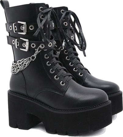 goth black boots