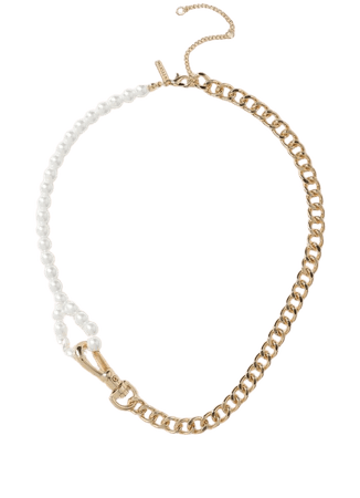 **Chain N Pearl Necklace | Topshop