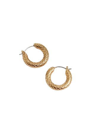 Snake Embossed Hoop Earrings - Gold - Hoops - & Other Stories US