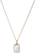 Pearl Rectangle Locket Necklace | Mejuri