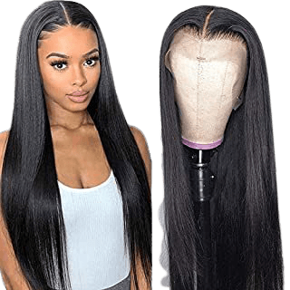 Amazon.com : Middle Part Lace Front Wig for Black Women 28inch Straight Lace Front Wigs 13x4 Remy Brazilian Straight Human Hair Wigs Pre Plucked with Baby Hair (14inch, 13x4 lace) : Beauty
