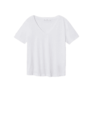 Essential cotton-blend t-shirt - Women | Mango USA