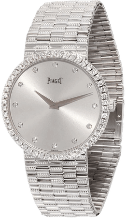 Piaget Traditional P10491 Unisex Watch in 18kt White Gold For Sale at 1stDibs