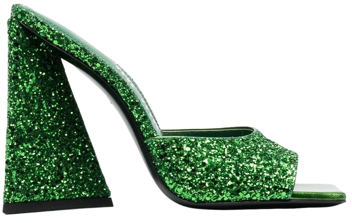 The Attico Luz 105mm Glitter Sandals - Farfetch