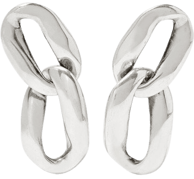 SAINT LAURENT | Silver-tone clip earrings | NET-A-PORTER.COM
