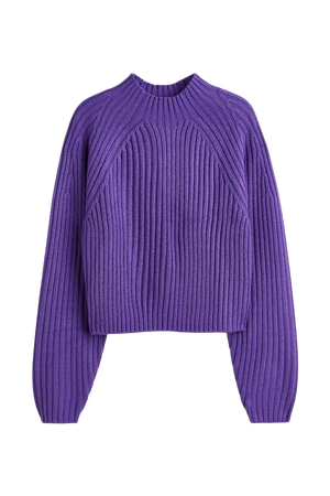 Rib-knit Sweater - Purple - Ladies | H&M US