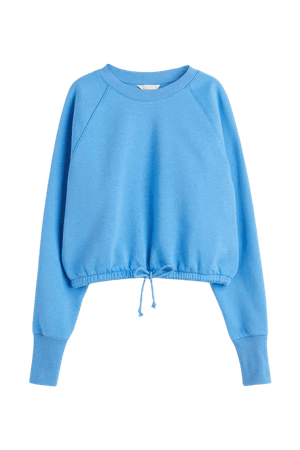 Drawstring Sweatshirt - Blue - Ladies | H&M US