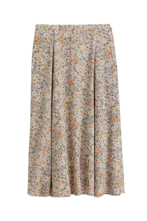 Patterned Skirt - Light beige/floral - Ladies | H&M US