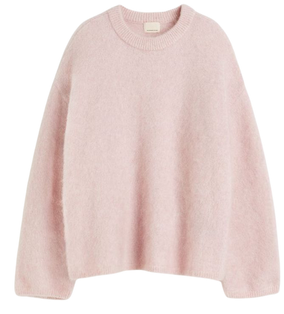 Oversized Mohair-blend Sweater - Light pink - Ladies | H&M US