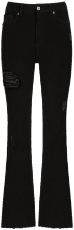 Conscious Edit High Waisted Flexx Black Flare Jeans | Express
