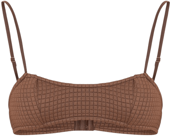 Chocolate Quilted Strappy Crop Top | Co-Ords | PrettyLittleThing CA
